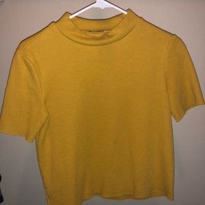 Zara yellow mock neck